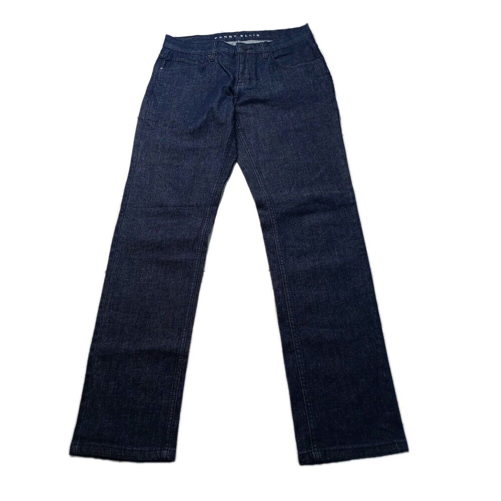 Perry Ellis Slim Fit Stretch Men's Blue Jeans Sz 29/30 Mid-Rise 5 Pockets